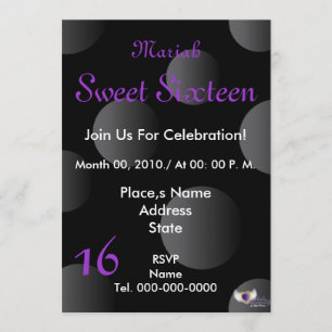 Polka Dots Paradise Sweet Sixteen- Customise Save The Date