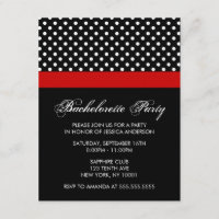 Polka Dots Pattern Bachelorette Party Invites