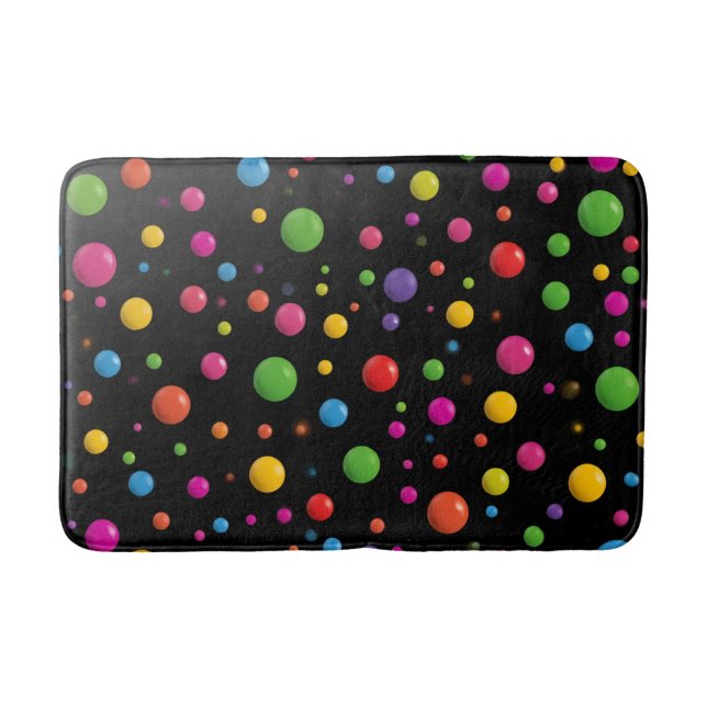 Polka Dots Pattern  Bath Mat (Front)