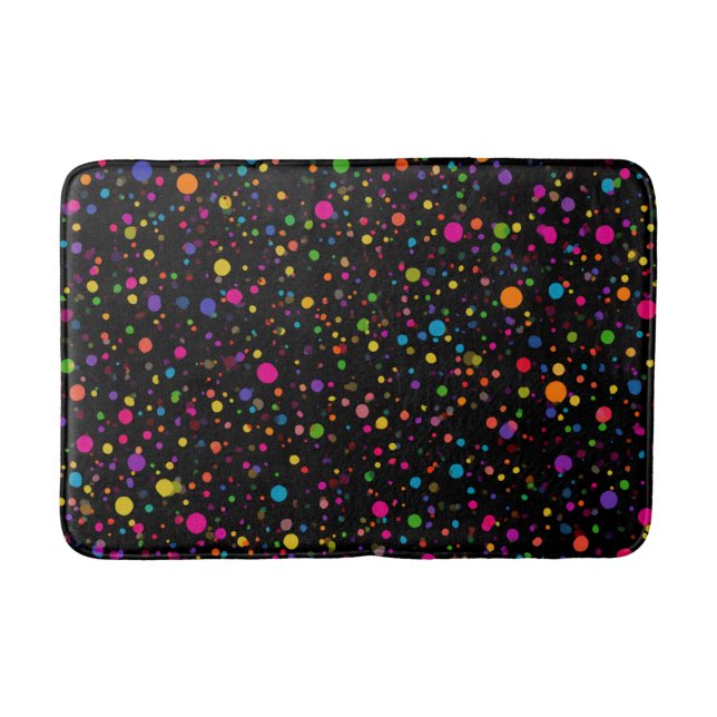 Polka Dots Pattern  Bath Mat (Front)