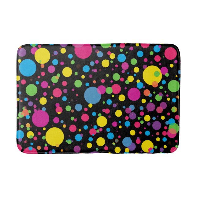 Polka Dots Pattern  Bath Mat (Front)