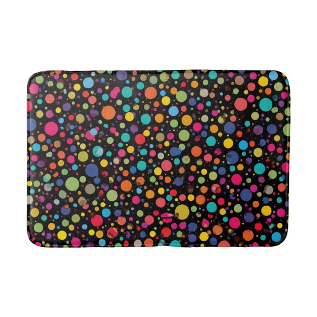 Polka Dots Pattern  Bath Mat (Front)