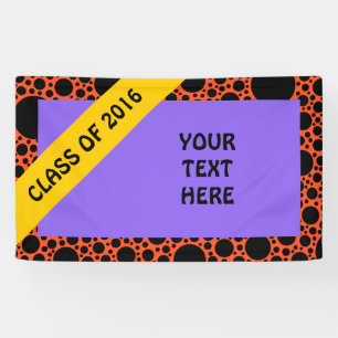 Polka Dots pattern black + your backgr. & ideas Banner