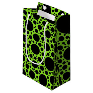 Polka Dots Pattern Black + your backgr. & ideas Small Gift Bag