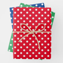 Polka dots pattern Christmas Wrapping Paper Sheets