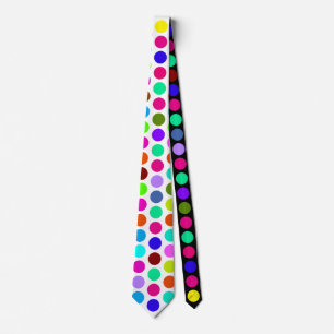 Polka Dots Pattern coloured + your backgr. & ideas Tie
