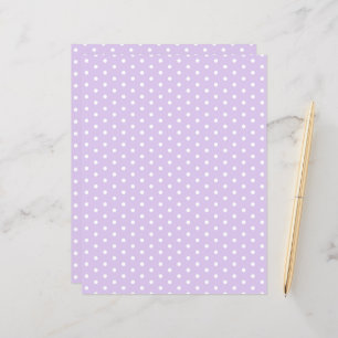 Polka Dots Pattern Lavender Purple Scrapbook Paper