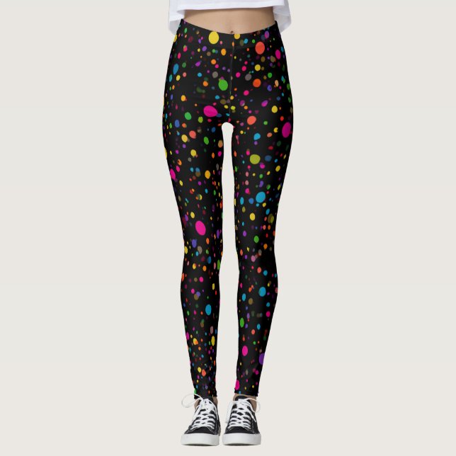 Polka Dots Pattern Leggings (Front)