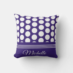 Polka dots pattern on ultra violet cushion
