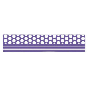 Polka dots pattern on ultra violet short table runner