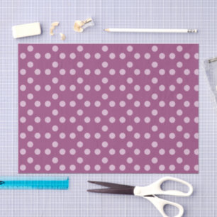 Polka dots plum and lilac tissue paper