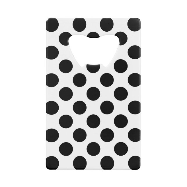 Polka Dots, Polka Dot Pattern, Black and White (Front)