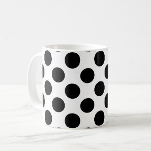 Polka Dots, Polka Dot Pattern, Black and White Coffee Mug