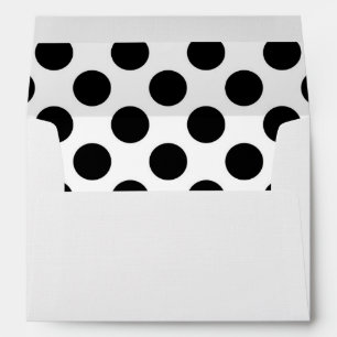 Polka Dots, Polka Dot Pattern, Black and White Envelope