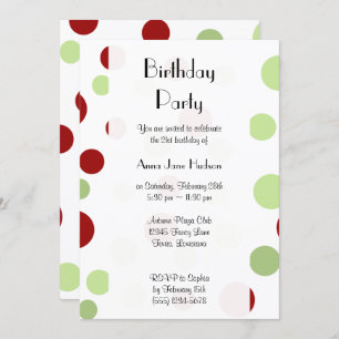 Polka Dots, Polka Dot Pattern, Dots, Birthday Invitation