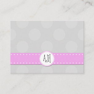 Polka Dots, Polka Dot Pattern, Dots, Blue, Grey Business Card