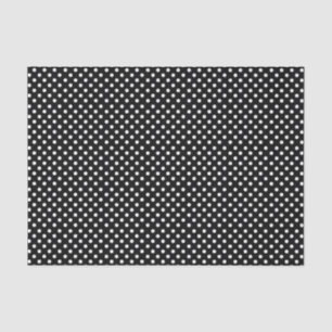 Polka-dots retro black and white dots tissue paper