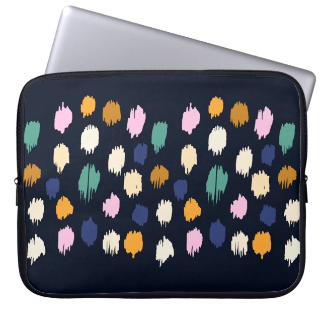 Polka dots seamless pattern laptop sleeve (Front)