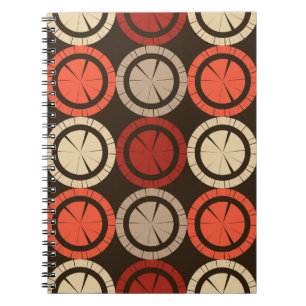 Polka dots seamless pattern. Mosaic of ethnic figu Notebook