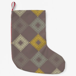 Polka dots seamless pattern. Mosaic of ethnic figu Small Christmas Stocking