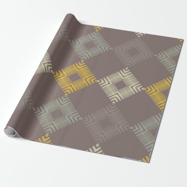 Polka dots seamless pattern. Mosaic of ethnic figu Wrapping Paper (Unrolled)