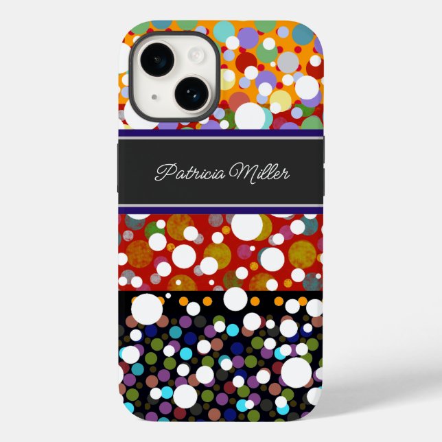 Polka dots seamless pattern personalised Case-Mate iPhone case (Back)