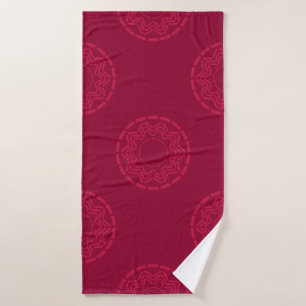 Polka dots seamless pattern. Vintage geometric bac Bath Towel