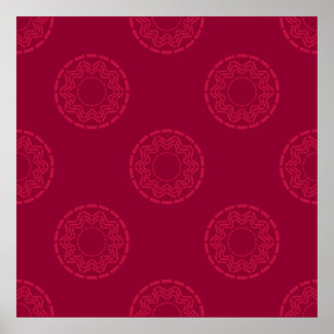 Polka dots seamless pattern. Vintage geometric bac Poster