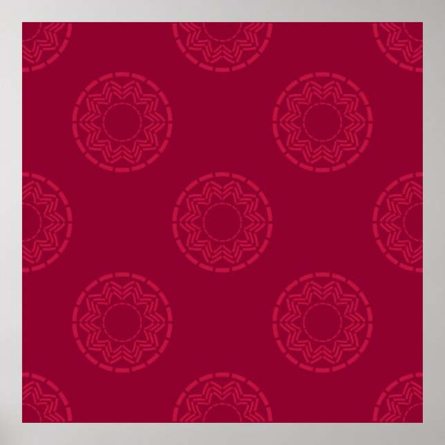 Polka dots seamless pattern. Vintage geometric bac Poster (Front)