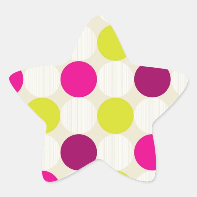 Polka Dots Star Sticker (Front)