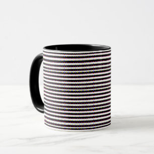 Polka dots stripes geometric pattern mug