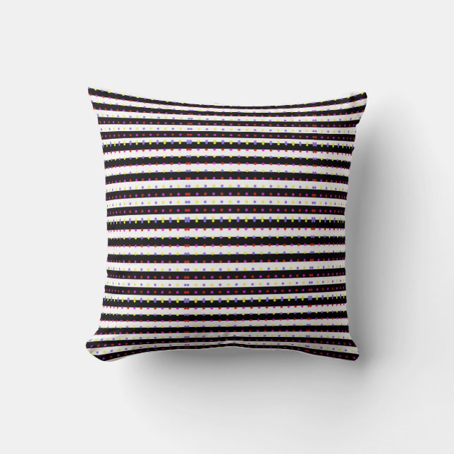 polka dots stripes geometric shapes pattern art cushion (Front)