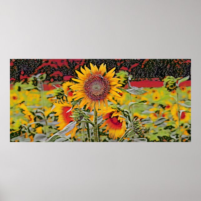 polka-dots sunflower poster (Front)