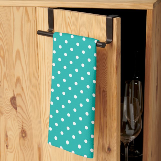 Polka Dots  Tea Towel (Thirds Fold)