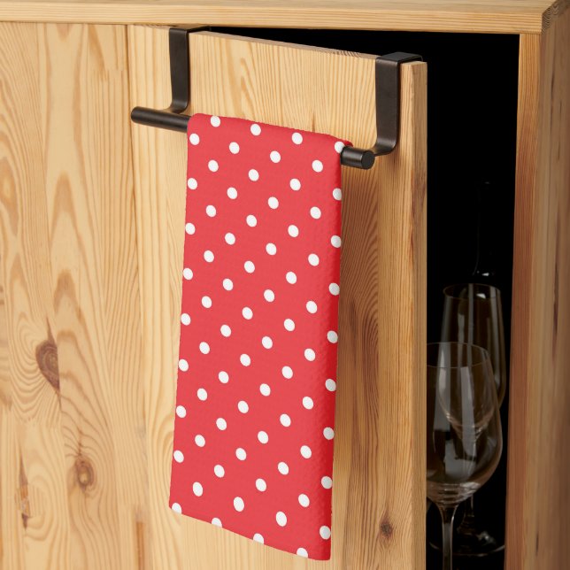 Polka Dots  Tea Towel (Thirds Fold)
