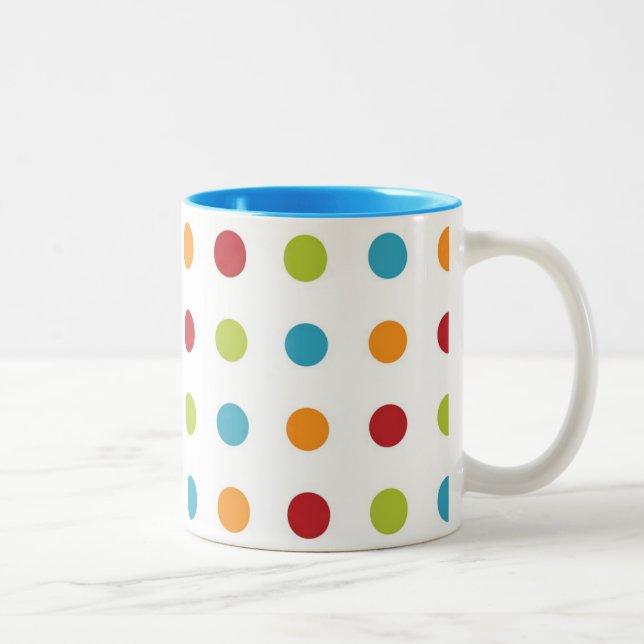 Polka Dots Two-Tone Coffee Mug (Right)