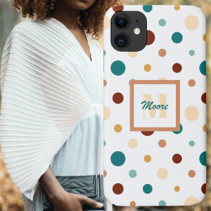 Polka Dots - Various Sizes - Fading Sun Colours iPhone 11 Case