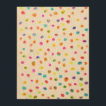 Polka dots watercolor boho pop art<br><div class="desc">Cute modern simple design of rainbow coloured watercolor polka dots or spots. Clean contemporary design. Whimsical,  boho and fun,  Bright and colourful. On customisable background for a clean cute look.</div>