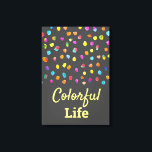 Polka dots watercolor boho pop art canvas print<br><div class="desc">Cute modern simple design of rainbow coloured watercolor polka dots or spots. Clean contemporary design. Whimsical,  boho and fun,  Bright and colourful. On customisable background for a clean cute look.</div>