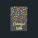Polka dots watercolor boho pop art canvas print<br><div class="desc">Cute modern simple design of rainbow coloured watercolor polka dots or spots. Clean contemporary design. Whimsical,  boho and fun,  Bright and colourful. On customisable background for a clean cute look.</div>