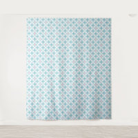Polka dots white pink blue retro