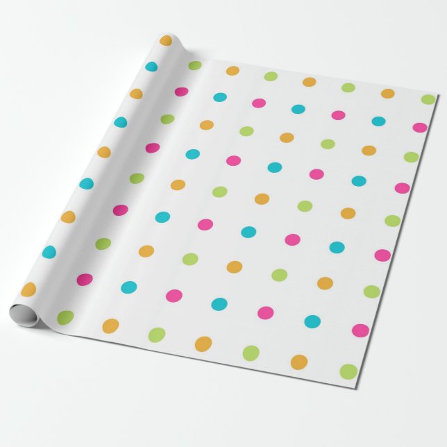 Polka Dots Wrapping Paper (Unrolled)
