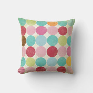 Polka dotted colour cushion