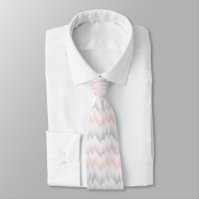 Polka Dotted Mountain Peak Pattern Tie (Tied)