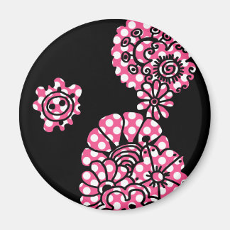 Polka Flowers Magnet