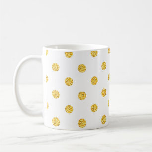 Polka Gold Glitter Dots Texture Coffee Mug