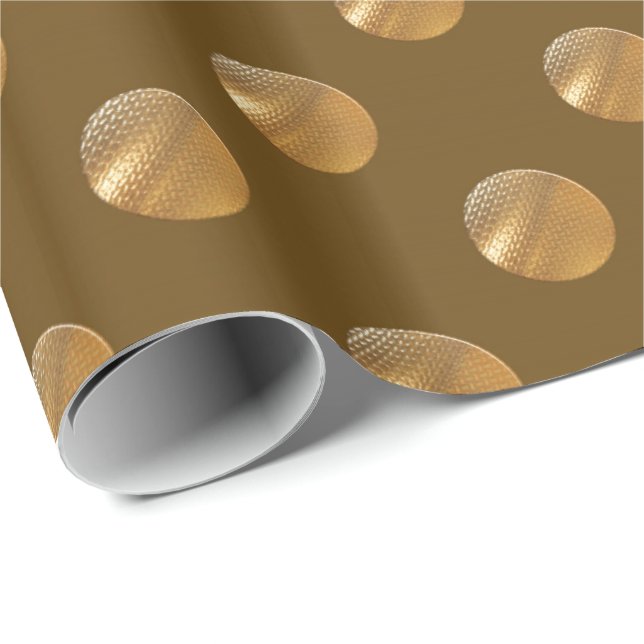 Polka golden dots wrapping paper (Roll Corner)