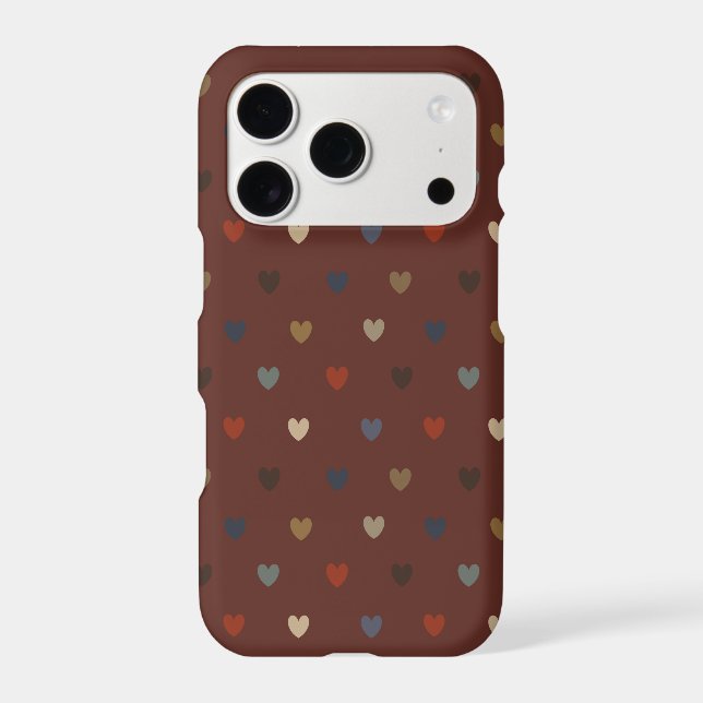 Polka hearts on kilim brown (Back)