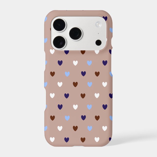 Polka hearts on pale brown (Back)