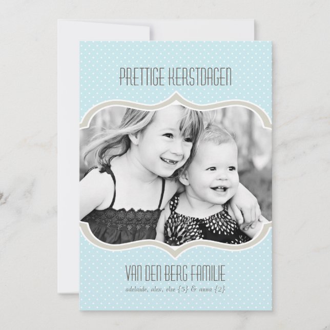 Polka Kaart van de Vakantie Kerstmis Dot (Front)